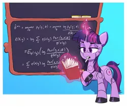 Size: 1200x1007 | Tagged: safe, artist:fanzeem, derpibooru import, twilight sparkle, pony, robot, robot pony, unicorn, female, image, jpeg, math, roboticization, solo, thinking, twibot, unicorn twilight