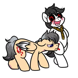 Size: 1000x1000 | Tagged: safe, artist:paperbagpony, derpibooru import, oc, unofficial characters only, pegasus, pony, bags under eyes, bipedal, black sclera, blood, crying, image, noose, png, rope, sad, simple background, tears of blood, transparent background