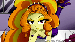 Size: 1280x720 | Tagged: suggestive, artist:nekojackun, artist:wubcakeva, derpibooru import, edit, adagio dazzle, equestria girls, animated, boots, clothes, female, high heel boots, image, looking at you, shoes, sleeveless, solo, solo female, sound, sound only, stupid sexy adagio dazzle, voice acting, webm