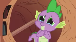 Size: 1280x720 | Tagged: safe, derpibooru import, screencap, spike, dragon, season 3, spike at your service, crying, hands together, image, implied twilight sparkle, male, png, solo, teary eyes