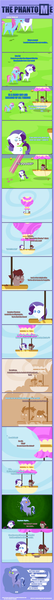 Size: 1205x13455 | Tagged: safe, artist:estories, derpibooru import, rainbow dash, rarity, oc, oc:naat, oc:neptune night, oc:phantom, pony, comic:the phantom me, alternate hair color, hot air balloon, image, png, pointy ponies