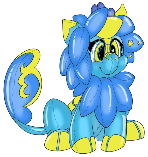 Size: 1384x1464 | Tagged: safe, artist:brainiac, derpibooru import, oc, oc:starrinite, inflatable pony, kirin, pooltoy pony, female, image, inflatable, png, pool toy, solo