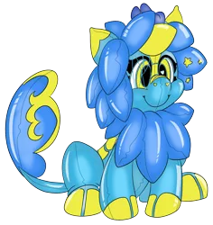 Size: 1384x1464 | Tagged: safe, artist:brainiac, derpibooru import, oc, oc:starrinite, inflatable pony, kirin, pooltoy pony, female, image, inflatable, png, pool toy, solo