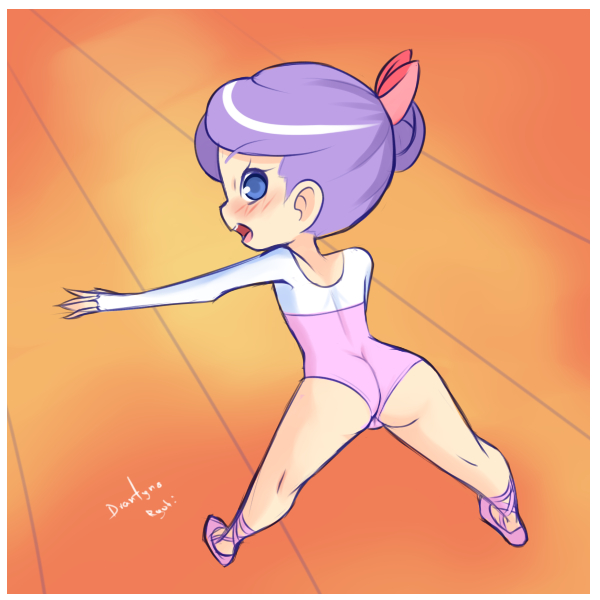 Size: 600x600 | Tagged: questionable, artist:drantyno, banned from derpibooru, diamond tiara, human, ass, ballerina, ballet slippers, blushing, bow, butt, cameltoe, clothes, diamond buttiara, female, hair bow, hair bun, humanized, image, jpeg, leotard, lolicon, looking back, open mouth, solo, solo female, stretching, underage, wedgie