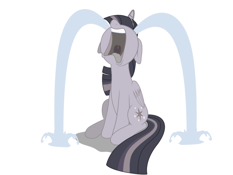 Size: 4000x3000 | Tagged: safe, artist:vvolllovv, artist:wardex101, derpibooru import, edit, edited edit, vector edit, twilight sparkle, twilight sparkle (alicorn), alicorn, pony, the point of no return, crying, crylight sparkle, discorded, discorded twilight, female, high res, image, nose in the air, ocular gushers, open mouth, png, sad, simple background, sitting, solo, transparent background, twilight tragedy, uvula, vector, volumetric mouth, wailing