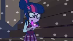 Size: 3410x1920 | Tagged: safe, derpibooru import, screencap, sci-twi, twilight sparkle, equestria girls, friendship games, female, glasses, high res, image, jpeg, magic capture device, solo