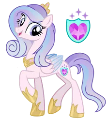 Size: 1280x1446 | Tagged: safe, artist:venomtwt-artistowo, derpibooru import, oc, oc:crystal shield, pegasus, pony, female, image, mare, offspring, parent:princess cadance, parent:shining armor, parents:shiningcadance, png, simple background, solo, transparent background