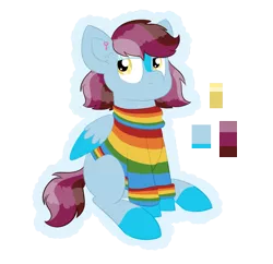 Size: 1173x1134 | Tagged: safe, artist:queenderpyturtle, derpibooru import, oc, pegasus, pony, clothes, colored wings, female, image, mare, png, simple background, solo, sweater, transparent background, two toned wings, wings