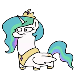 Size: 1000x1000 | Tagged: safe, derpibooru import, princess celestia, alicorn, pony, image, jewelry, necc, png, princess necklestia, regalia, simple background, squatpony, tiara, transparent background