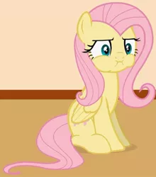 Size: 689x783 | Tagged: safe, artist:forgalorga, derpibooru import, fluttershy, pegasus, pony, annoyed, cropped, cute, female, fluttershy is not amused, image, jpeg, mare, pouting, puffy cheeks, shyabetes, sitting, solo, unamused, your little cat 4