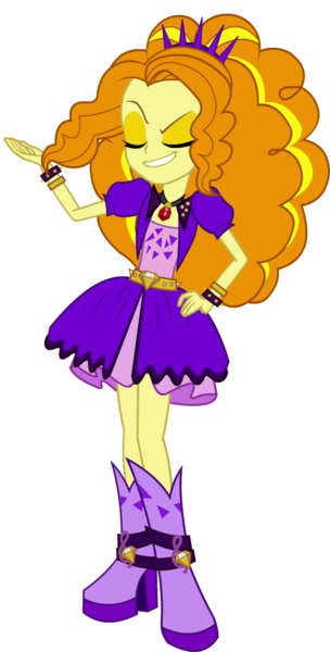 Size: 491x970 | Tagged: safe, artist:jakeneutron, derpibooru import, adagio dazzle, equestria girls, rainbow rocks, boots, clothes, eyes closed, female, gem, hand on hip, high heel boots, image, png, shoes, simple background, siren gem, solo, transparent background, welcome to the show