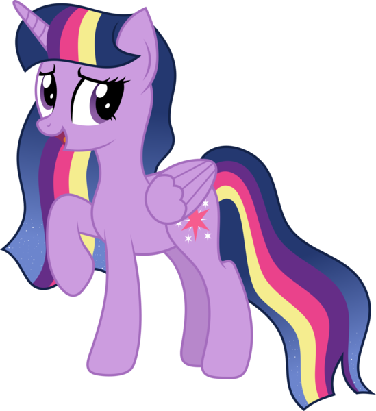 Size: 1205x1317 | Tagged: safe, artist:littlejurnalina, derpibooru import, twilight sparkle, twilight sparkle (alicorn), alicorn, pony, alternate hairstyle, image, png, raised hoof, simple background, solo, transparent background, vector