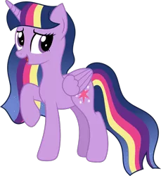 Size: 1205x1317 | Tagged: safe, artist:littlejurnalina, derpibooru import, twilight sparkle, twilight sparkle (alicorn), alicorn, pony, alternate hairstyle, image, png, raised hoof, simple background, solo, transparent background, vector