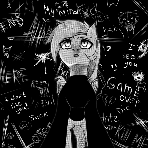 Size: 1500x1500 | Tagged: safe, artist:nika-rain, derpibooru import, oc, unofficial characters only, bat pony, pony, bat pony oc, bat wings, black and white, commission, grayscale, image, manga style, monochrome, png, simple background, solo, wings