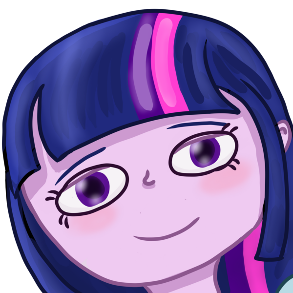 Size: 1280x1280 | Tagged: safe, artist:heaveneugene, derpibooru import, twilight sparkle, equestria girls, female, image, png, simple background, smiling, solo, transparent background