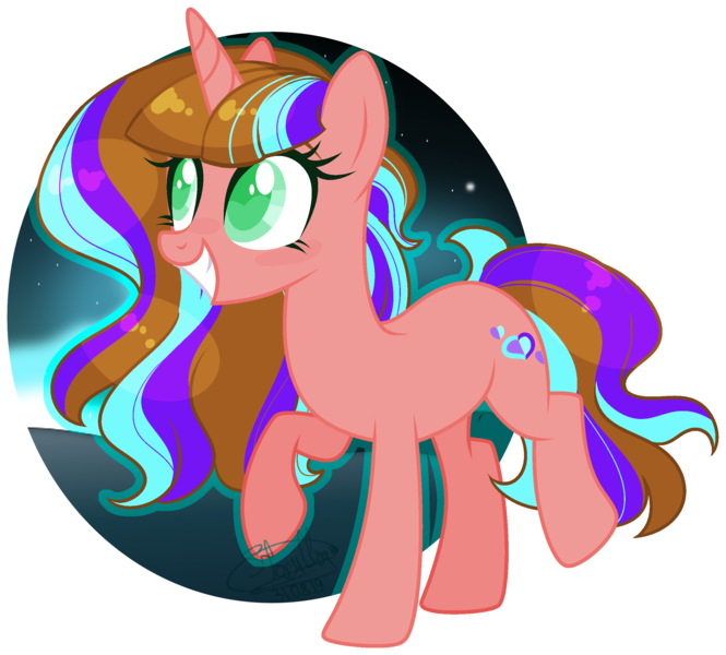 Size: 2541x2293 | Tagged: safe, artist:dinkydoolove, artist:lazuli0209, derpibooru import, oc, unofficial characters only, pony, unicorn, base used, female, grin, horn, image, mare, png, raised hoof, simple background, smiling, solo, transparent background, unicorn oc