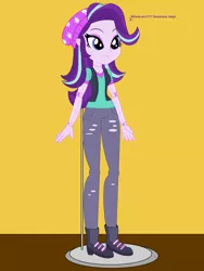 Size: 1536x2048 | Tagged: safe, artist:mecha113, derpibooru import, starlight glimmer, equestria girls, doll, dollified, female, forced smile, image, inanimate tf, png, smiling, solo, toy, transformation