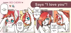 Size: 4267x1992 | Tagged: safe, artist:sugarelement, derpibooru import, oc, oc:red cherry, pegasus, pony, bleeding, blood, dialogue, female, image, png, solo, template