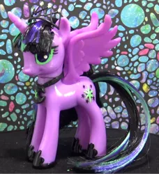 Size: 334x367 | Tagged: safe, derpibooru import, twilight sparkle, twilight sparkle (alicorn), alicorn, pony, colored sclera, corrupted, crown, evil, image, irl, jewelry, photo, png, regalia, toy, twivine sparkle