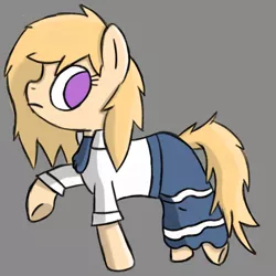 Size: 1000x1000 | Tagged: safe, artist:symphonydawn3, derpibooru import, oc, oc:jackie spectre, unofficial characters only, earth pony, pony, clothes, earth pony oc, female, gray background, image, looking away, mare, png, simple background, solo, walking