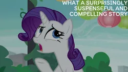 Size: 1280x720 | Tagged: safe, derpibooru import, edit, edited screencap, editor:quoterific, screencap, rarity, pony, unicorn, season 6, the gift of the maud pie, female, image, jpeg, mare, open mouth, solo, text