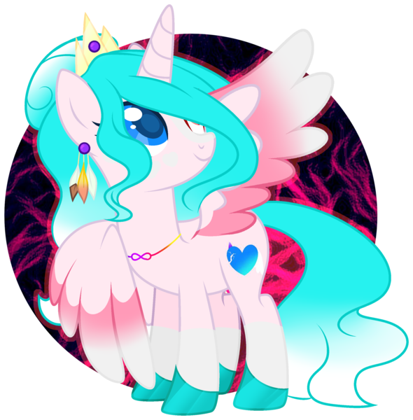 Size: 2396x2435 | Tagged: safe, artist:dinkydoolove, artist:lazuli0209, derpibooru import, oc, unofficial characters only, alicorn, pony, alicorn oc, base used, crown, female, hoof polish, horn, image, jewelry, looking back, mare, necklace, png, regalia, simple background, solo, transparent background, wings