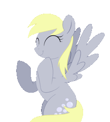 Size: 1280x1422 | Tagged: safe, artist:allyster-black, derpibooru import, derpy hooves, ditzy doo, pegasus, clapping, clapping ponies, gif, image, solo