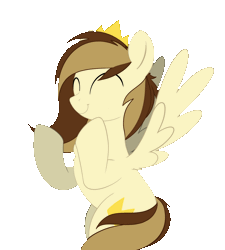 Size: 1800x2000 | Tagged: safe, artist:allyster-black, derpibooru import, oc, oc:princewhateverer, pegasus, pony, clapping, clapping ponies, crown, gif, image, jewelry, male, regalia, stallion