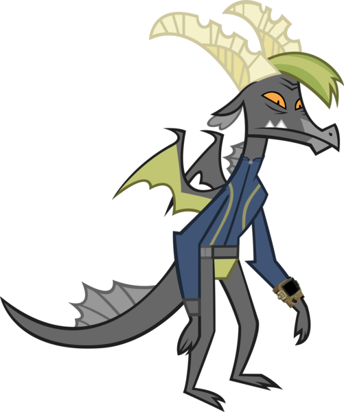 Size: 4146x4962 | Tagged: safe, artist:ponygamer2020, derpibooru import, baff, dragon, fallout equestria, dragon quest, absurd resolution, background dragon, clothes, fallout, image, jumpsuit, pipboy, png, simple background, solo, teenaged dragon, transparent background, vault suit, vector