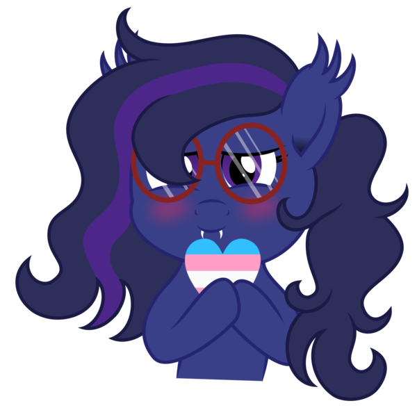 Size: 5670x5670 | Tagged: safe, artist:s_classeqd, derpibooru import, oc, oc:shadow twinkle, unofficial characters only, bat pony, commission, image, png, pride, pride flag, transgender pride flag, your character here