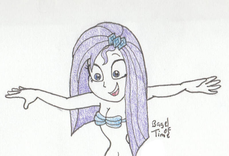 Size: 1082x738 | Tagged: questionable, artist:bageloftime, derpibooru import, rarity, equestria girls, almost nude, bra, clothes, commission, cropped, cropped porn, image, jpeg, looking down, open mouth, open smile, parody, simple background, smiling, the little mermaid, underwear, wet hair, white background