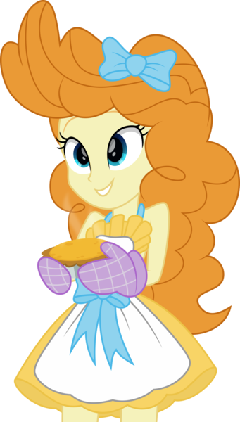 Size: 2898x5094 | Tagged: safe, artist:thatusualguy06, derpibooru import, pumpkin cake, equestria girls, the last problem, .svg available, apron, bare shoulders, bow, clothes, clothes swap, equestria girls-ified, female, hair bow, image, mittens, older, older pumpkin cake, png, pumpkin pie, simple background, sleeveless, solo, transparent background, vector