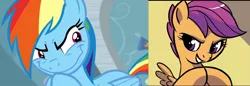 Size: 1707x590 | Tagged: safe, artist:nanook123, derpibooru import, idw, rainbow dash, scootaloo, tanks for the memories, spoiler:comic93, image, png, season 10