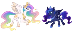 Size: 1280x569 | Tagged: safe, artist:computerstickman, derpibooru import, princess celestia, princess luna, pony, image, png, simple background, transparent background