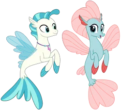 Size: 2644x2400 | Tagged: safe, artist:cheezedoodle96, artist:sonofaskywalker, derpibooru import, edit, ocellus, terramar, changedling, changeling, seapony (g4), non-compete clause, surf and/or turf, .svg available, cute, diaocelles, disguise, disguised changeling, female, image, looking at you, male, png, seaponified, seapony ocellus, shipping, simple background, smiling, species swap, straight, terracellus, transparent background, vector