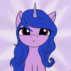 Size: 3000x3000 | Tagged: safe, artist:littlenaughtypony, derpibooru import, izzy moonbow, unicorn, animated, floppy ears, g5, gif, image, looking at you