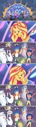 Size: 1136x3945 | Tagged: safe, artist:silverbuller, derpibooru import, edit, edited screencap, screencap, applejack, bulk biceps, desert sage, flash sentry, fluttershy, pinkie pie, rainbow dash, rarity, sandalwood, sci-twi, sunset shimmer, twilight sparkle, equestria girls, equestria girls series, spring breakdown, spoiler:eqg series (season 2), comic, female, flashimmer, humane five, humane seven, humane six, image, jpeg, male, screencap comic, shipping, straight