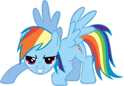 Size: 4000x2807 | Tagged: safe, artist:triox404, derpibooru import, rainbow dash, pegasus, pony, may the best pet win, season 2, female, image, mare, png, simple background, solo, transparent background, vector