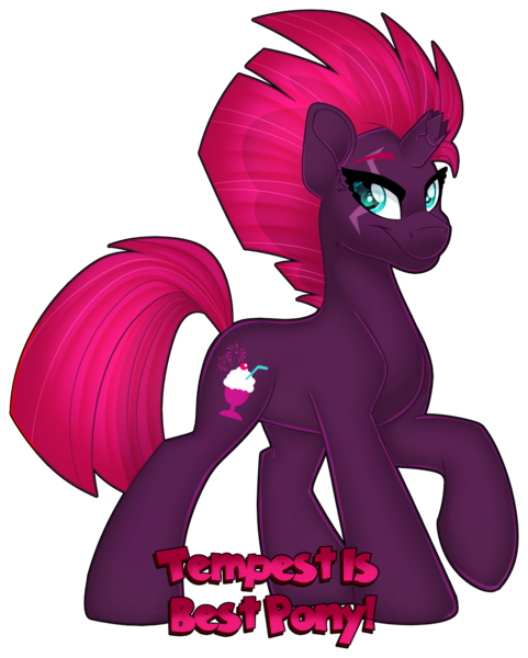 Size: 1280x1596 | Tagged: safe, artist:missbramblemele, derpibooru import, fizzlepop berrytwist, tempest shadow, pony, best pony, image, png, simple background, solo, transparent background