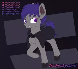 Size: 1573x1397 | Tagged: safe, artist:thehuskylord, derpibooru import, oc, oc:night veil, bat pony, bat ears, cloak, clothes, image, png, simple background, smiling, unshorn fetlocks