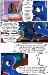 Size: 719x1112 | Tagged: safe, artist:bigonionbean, derpibooru import, princess luna, alicorn, pony, comic:luna's cronenberg, comic, image, png, solo