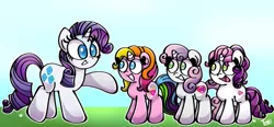 Size: 640x297 | Tagged: safe, artist:carousilly64, derpibooru import, rarity, rarity (g3), sweetie belle, sweetie belle (g3), pony, unicorn, cute, diasweetes, female, g3, g3 diasweetes, g3 raribetes, g3 to g4, g3.5, g3.5 to g4, generation leap, generational ponidox, image, png, raribetes, siblings, sisters
