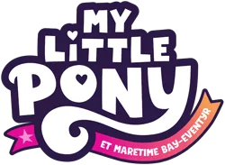 Size: 1148x840 | Tagged: safe, derpibooru import, official, my little pony: a new generation, 2d, cropped, danish, denmark, food, g5, heart, image, localized, logo, my little pony logo, my little pony: a maretime bay adventure, my little pony: a maretime bay adventure logo, my little pony: a new generation logo, no pony, orange, pink, png, resized, ribbon, simple background, stars, translation, transparent background