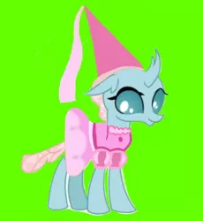 Size: 720x783 | Tagged: safe, artist:darlycatmake, derpibooru import, ocellus, changeling, clothes, dress, dressup, happy, image, jpeg, looking at you, princess, princess hat, smiling, smiling at you