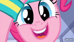 Size: 640x360 | Tagged: safe, derpibooru import, screencap, pinkie pie, earth pony, pony, a friend in deed, season 2, animated, cute, diapinkes, female, gif, gifs.com, grin, image, loop, mare, open mouth, perfect loop, smiling, solo