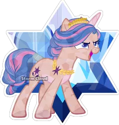 Size: 1204x1259 | Tagged: safe, artist:dinkydoolove, derpibooru import, oc, unofficial characters only, crystal pony, pony, unicorn, base used, eyelashes, female, horn, image, mare, offspring, open mouth, parent:flash sentry, parent:twilight sparkle, parents:flashlight, png, simple background, smiling, transparent background, unicorn oc