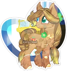 Size: 1253x1335 | Tagged: safe, artist:dinkydoolove, derpibooru import, oc, unofficial characters only, earth pony, pony, base used, chest fluff, earth pony oc, image, looking back, offspring, parent:applejack, parent:trouble shoes, parent:troubleshoes clyde, parents:troublejack, png, simple background, transparent background