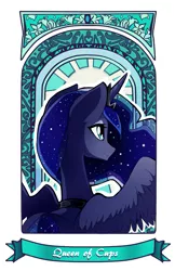 Size: 777x1200 | Tagged: safe, artist:skyeypony, derpibooru import, princess luna, card, ethereal mane, image, png