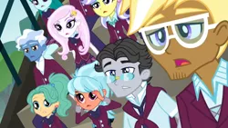 Size: 3410x1920 | Tagged: safe, derpibooru import, screencap, fleur-de-lis, frosty orange, jet set, trenderhoof, upper crust, equestria girls, friendship games, female, high res, image, jpeg, male, open mouth