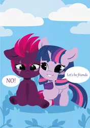 Size: 4135x5848 | Tagged: safe, artist:auroracursed, derpibooru import, tempest shadow, twilight sparkle, twilight sparkle (alicorn), alicorn, pony, unicorn, angry, chibi, crying, cute, female, image, lesbian, mare, no, png, shipping, tears of anger, tempest shadow is not amused, tempestbetes, tempestlight, twiabetes, unamused